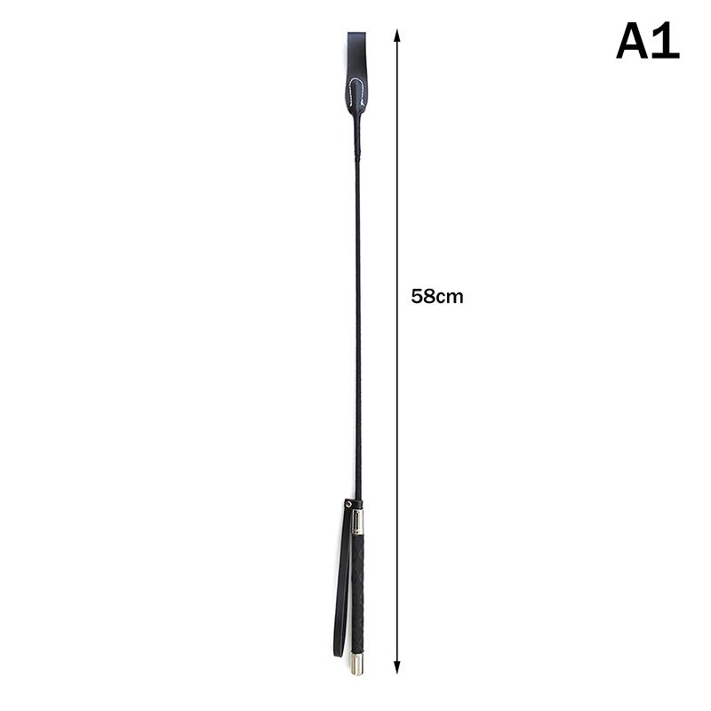 Pu Leather Long Straight Whip Flogger Paddle Horse Whip Training Riding Crop Whip With Anti-Slip Grip Equestrianism Horsewhip