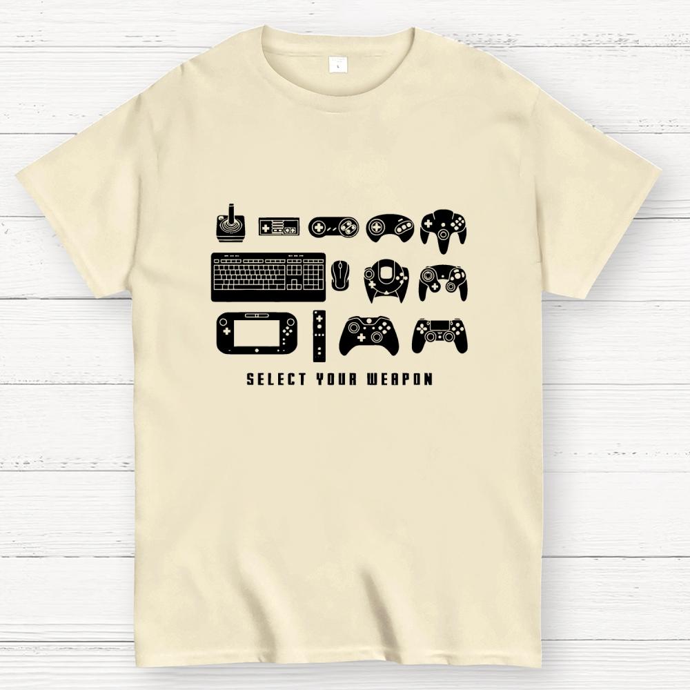 Select Your Weapon Game Controllers Cotton Summer Casual Cool Loose T-Shirt
