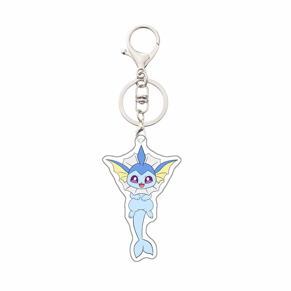 Pokemon Anime Cartoon Keychain Eevee Leafeon Espeon Glaceon Vaporeon Jolteon Acrylic Key Chain Pendant Decoration
