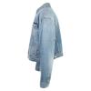 BALENCIAGA Domestic regular 657603 TJW73 Tiger Boa Distressed Denim Jacket 42 blueUsed