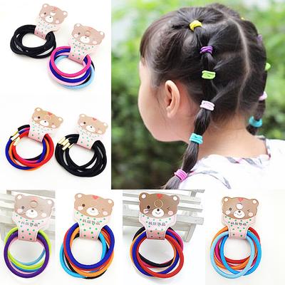5pcs//lot Cartoon Unicorn Hair Rubber Band Cute Nylon Kids Hair Ropes Set