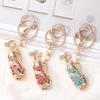 Keychain Pendant Golf Bag Shape Key Holder with Multicolor Rhinestones Anti-Oxidation Lobster Clasp Keyring Backpacks Car Accessory
