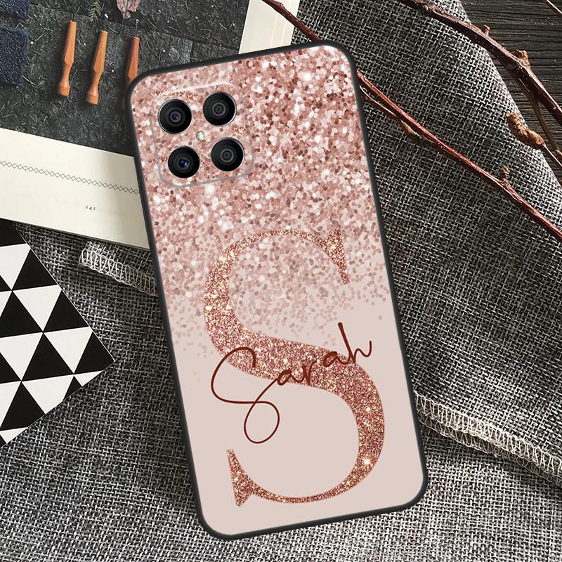 PERSONALISED Glitter name initials Case For Honor 90 70 50 Lite Magic 5 Magic 6 Pro X6 X7 X8 X9 X6a X7a X8a X9a X8b X9b Cover
