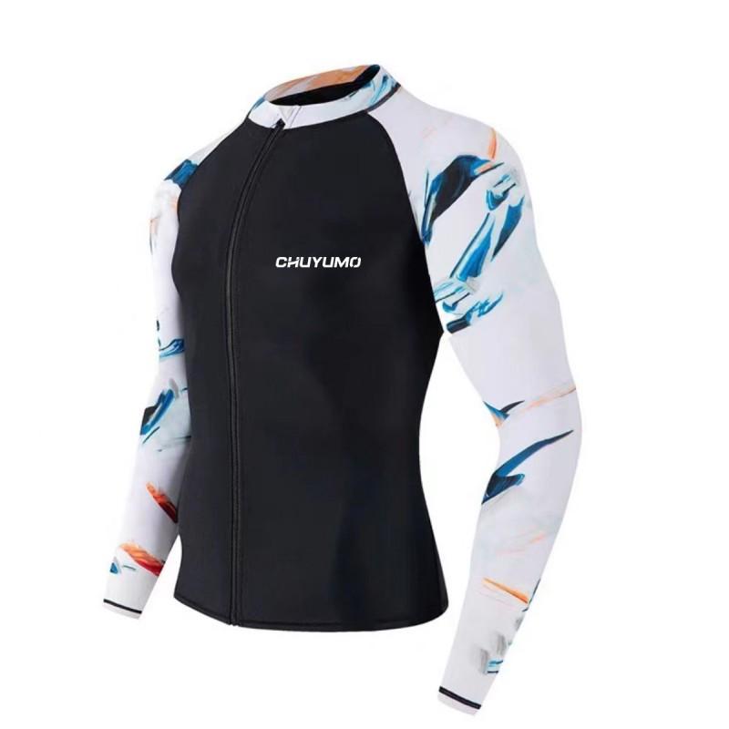 Mens Quick-Dry UV Protection Rash Guard Surfing Diving Snorkeling Swimming Fitness Outdoor Water Sports