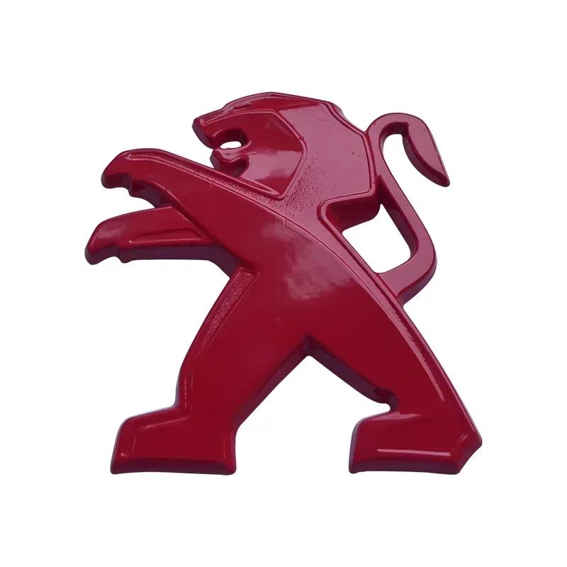 2026 Гаряча наклейка на авто для Peugeot 307 107 207 407 408 308 206 406 507 508 1008 5008 3008 Металевий передній значок автомобіля Задня наліпка на багажник