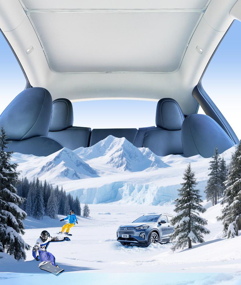 Enhanced Graphene Sunroof Sunshade for Tesla Model 3/Y - Cooling Sun Protection (New Version)