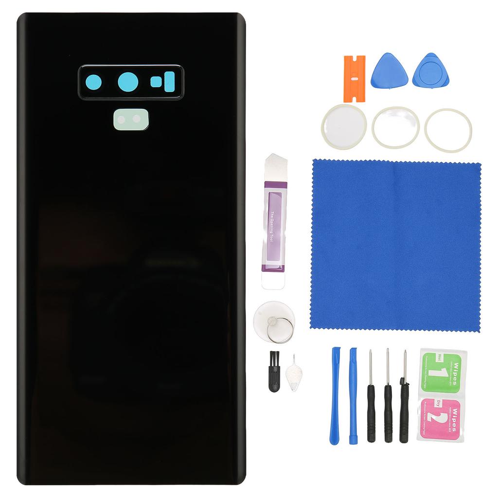 Rear Glass Cover Back Glass Cover Replacement Part for Samsung Galaxy Note 9 SM N960 Mobile Phone Black
