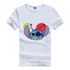 Casual Disney Cartoon Woman T-shirts Lilo Stitch Gothic Blouses Y2K Streetwear Tops Stich Grunge Men Clothing Summer Hippie Tees