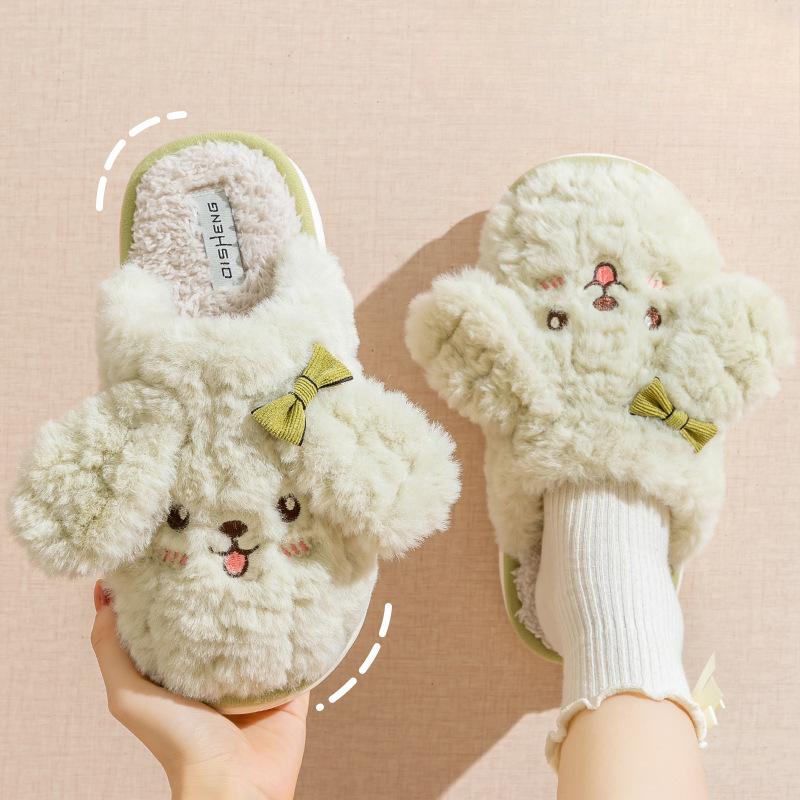 

Новые домашние шерстяные хлопковые туфли, противоскользящие и теплые хлопковые тапочки Fits 35-36 светло-зеленый