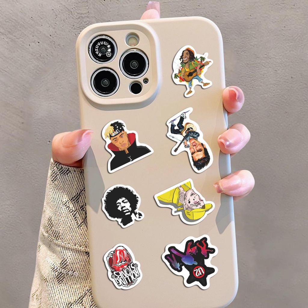 55pcs Rock Star Graffiti Stickers for Phone, Suitcase, Water Bottle, Desktop - DIY Waterproof Decoration