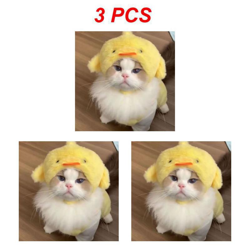 1/2/3PCS Funny Panda Hat For Pet, Warm , New Year Party, Christmas Cosplay Accessories, Photo Props, Headwear For Dog And Cat