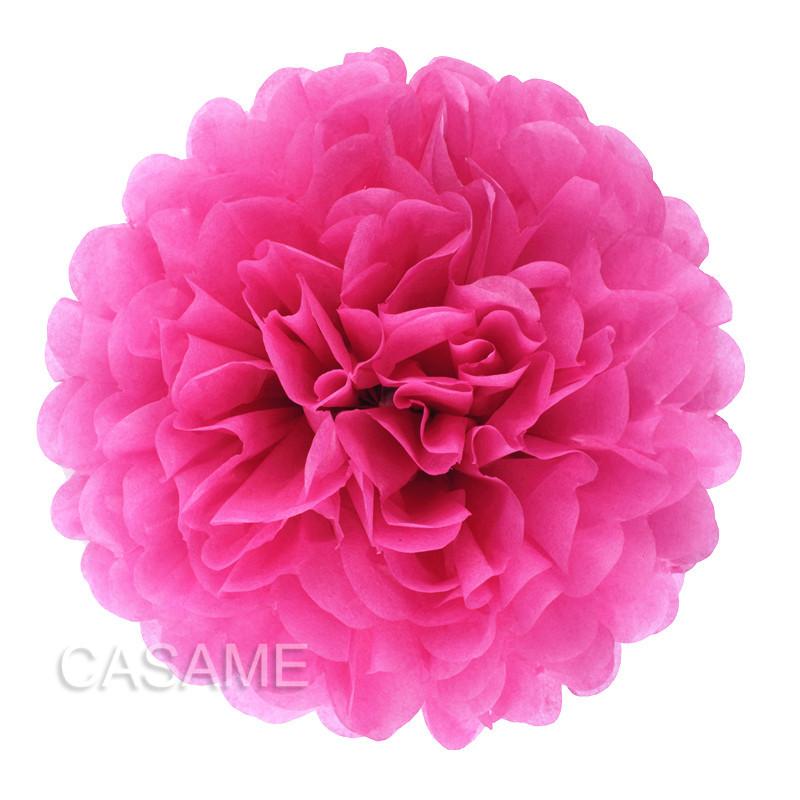 

5pcs 6 8 10 12 14 Inch Tissue Paper Pom Poms Wedding Party Paper Pompon Flower for Wedding Decoration Pompons Birthday Baby 12 inch 30cm гарячі рожевого кольору