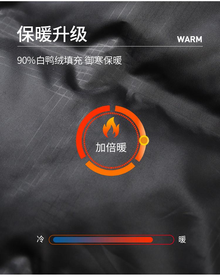 Men's Winter Business Wool Jacket with Detachable 90% White Duck Down Lining
