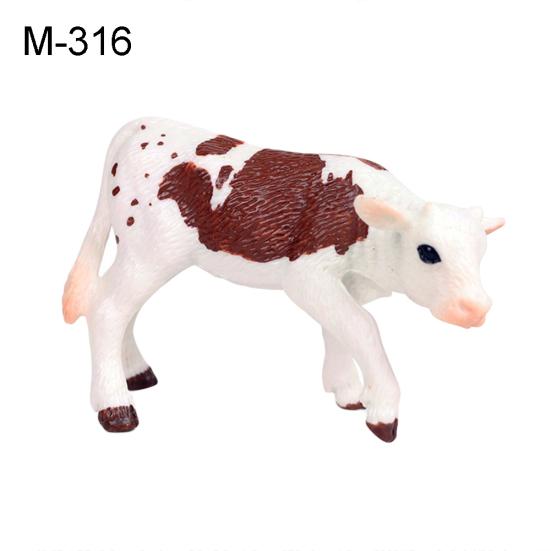 Realistic Cow Cattle Figurine Model Crafts Ornaments Educational Kids Toy Gift