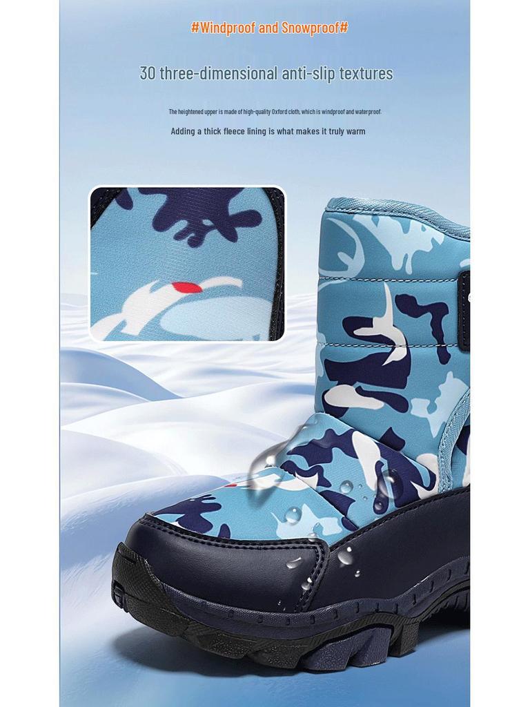 Botas de Invierno para Niños 2024: Algodón Grueso, Garras de Acero, Resistente al Frío para Niños y Niñas