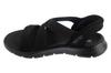 Skechers Slip-Ins: Go Walk Flex Sandal - Glimmer Up, Womens Black Sandals