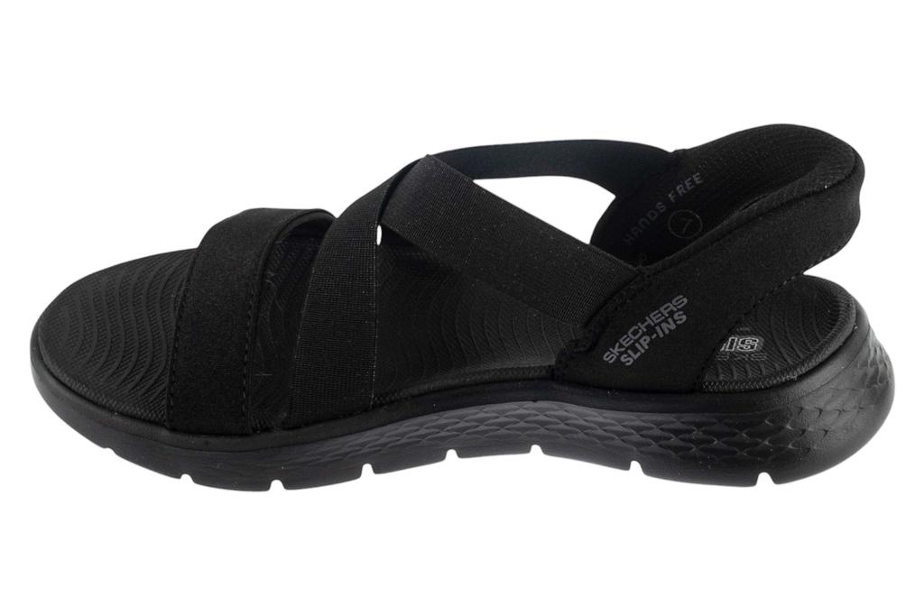 Skechers Slip-Ins: Go Walk Flex Sandal - Glimmer Up, Womens Black Sandals