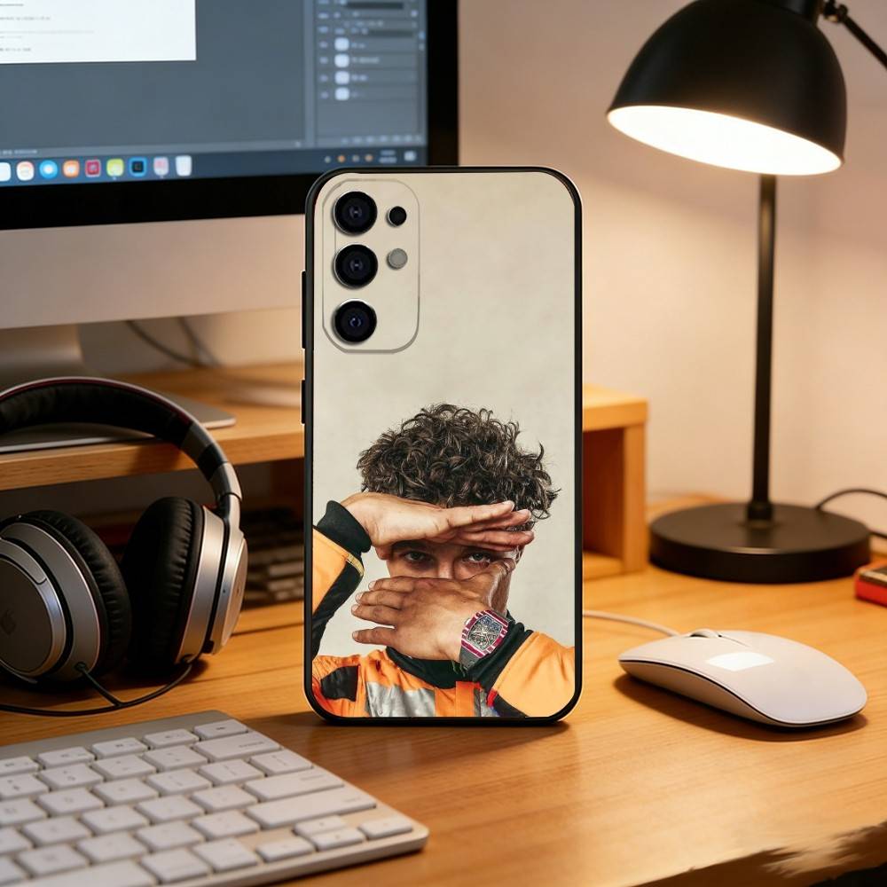 L-Lando Norris Phone Case For Samsung S25,S24,S21,S22,S23,S30,Ultra,S20,Plus,Fe,Lite,Note,10,Black Cover