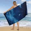 Extra Large Quick-Dry Beach Towel - Super Absorbent Bath, Gym & Travel Towel with Celestial Night Sky, Stars & Moons Design