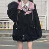 Spring Autumn Hoodie Sweatshirt Women Tops Loose Casual Milk Print Hoodie Streetwear Girl Zip Up Jacket