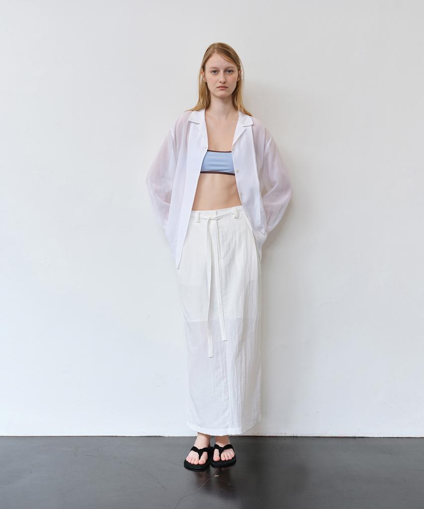 The Rye Easy Banding Long Skirt(White)