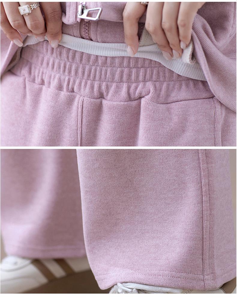 Women's 2026 Spring/Autumn Casual Cardigan & Hoodie Two-Piece Sportswear Set