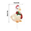Yousheng Świąteczna Podświetlana Ozdoba Kaczka Podświetlana Akrylowa Kaczka 2D Dekoracja ze Szalikiem i Czapką Świętego Mikołaja Zewnętrzna Ozdoba Kaczka do Ogrodu na Podwórko Patio Trawnik