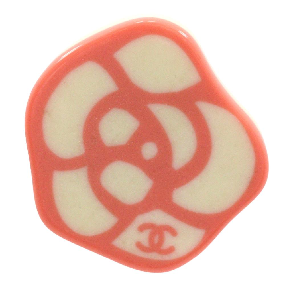 

CHANEL Camelia Earring *One side White plastic 3.2g Women Used