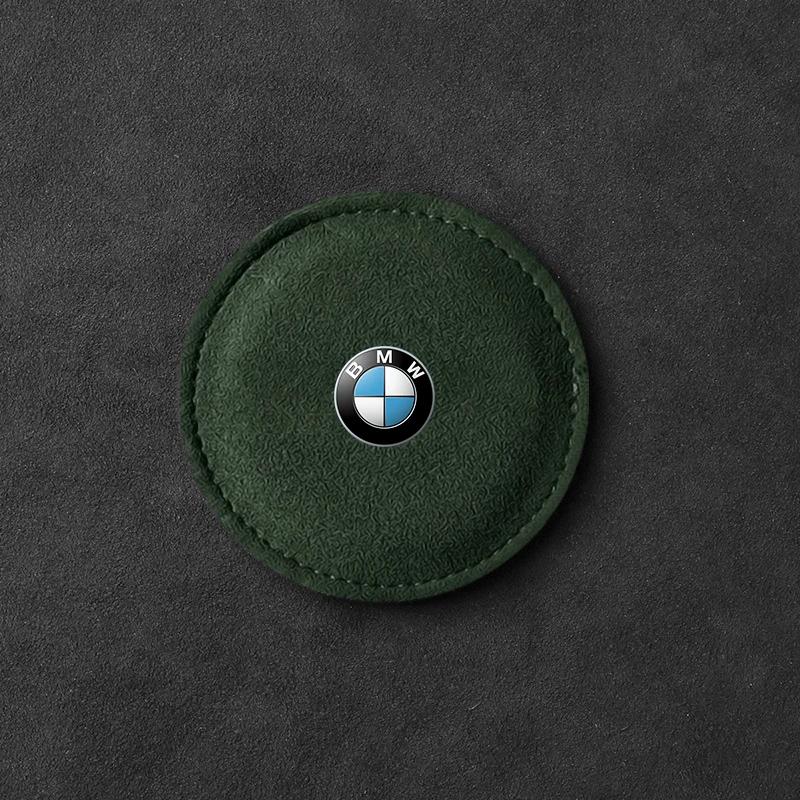 1/2 st Bil Mugghållare Pad PU Läder Fack Halkfri Underlägg Matta För BMW 50th F30 F10 E90 F20 E46 E60 E70 E39 E36 E87 X6 E30 Z3 Z4