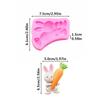 1 Pcs Carrot Fondant Silicone Mold Easter Bunny Hand Stick Rose Carrot Shape Cake Decoration Drip Mold DIY Handmade Art Molds