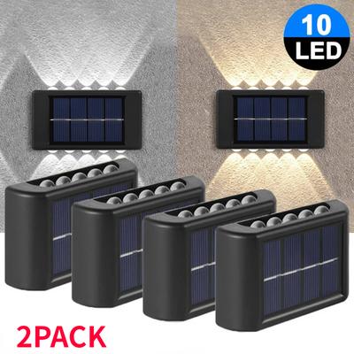 Solarna wielofunkcyjna lampa ścienna zewnętrzna wodoodporna i bezpieczna LED na podwórko, ogrodzenie, dekoracyjne światło ogrodowe