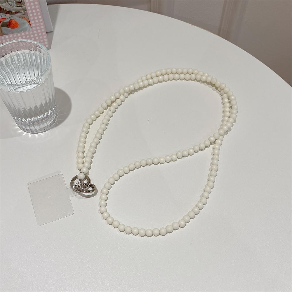 

Glossy Pearl Key Strap Crossbody Lanyard Necklace Bracelet Keyring Purse Backpack Charm Crochet For iPhone Samsung Huawei XiaoMi