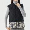 Navava Lightweight Diamond Quilted Vest Flower Pattern Nc474