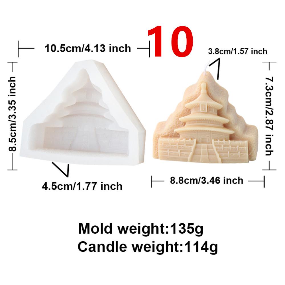 

World Landmark Architecture Silicone Mold DIY Statue Liberty Eiffel Tower Great Wall Candle Mould Home Decoration Handicraft