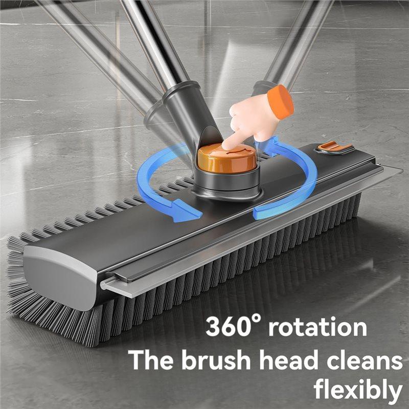 ABMH-Long-Handled Bathroom Floor Brush Long-Handled Stiff Brush Three-In-One Cleaning Brush Floor Scrub Brush
