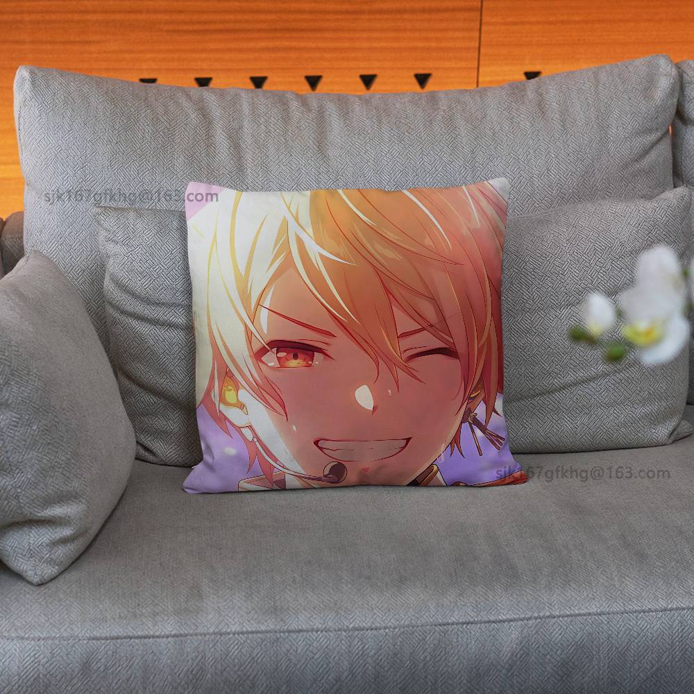 T-Tenma Tsukasa  Pillow Case Anti-dustmite Pillowcase Invisible Zipper Silky Short Plush Sofa Cushion Cover