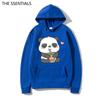 2022 Felpe con Cappuccio Panda Kawaii Unisex Harajuku Needs More Boba Felpa con Cappuccio Unisex Primavera Autunno Estetica Cartone Animato Grafica Felpa