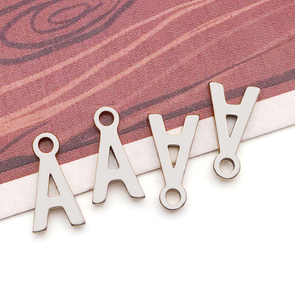 Stainless Steel 26 English Letter Pendant Charm for DIY Bracelets and Necklaces