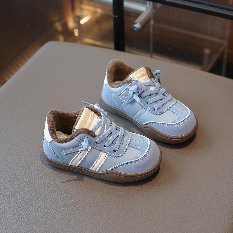 2025 Autumn/Winter Fleece-Lined Sports Shoes for Kids Aged 3-6: Girls' German Trainers & Boys' Casual Shoes