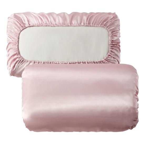 2Pcs/Set Satin Pillowcase Hair Skin Elastic Band Soft Dustproof Wrinkle Free Washable