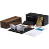 XUEDIAO Transparent PC Frame With Wood Tmeple Sun Glasses Polarized for Men Women Fashion Handmade Sunglasses