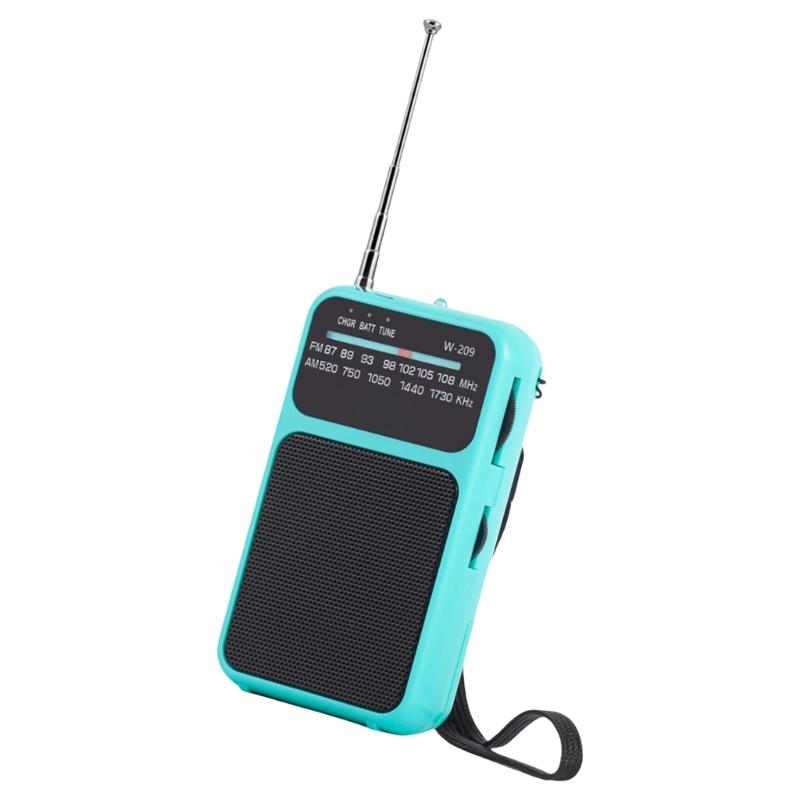 Double Power Pocket AM FM Radio With FM AM Tuning Large Volumes Rechargeable And Battery Operated Power Supply Radio