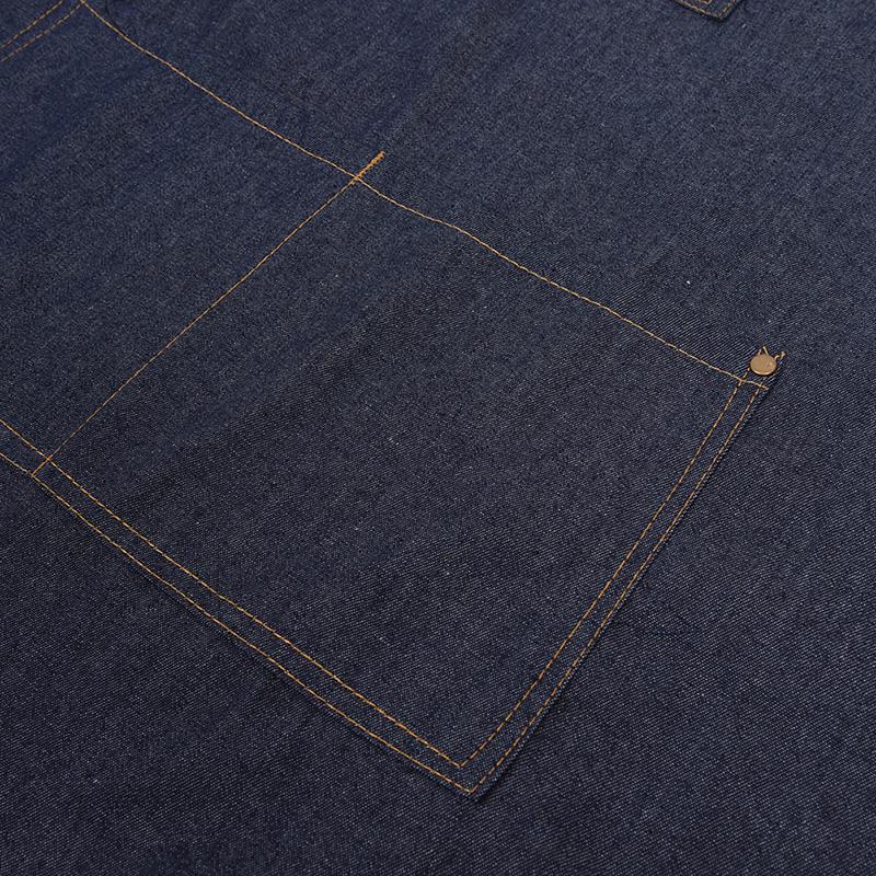 Adults Denim Blue Cooking Kitchen Restaurant Work Bib Apron Dress With Pocket