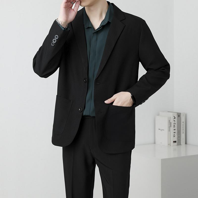 Men Spring and Summer Slim Fit Social Blazer Business Formal Jacket Youth Office Suit Jacket