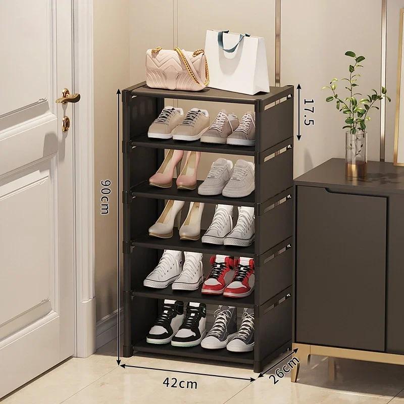 Multiple Layers Shoe Rack Saving Cabinet Stackable Adjustable Shoe Organizer Shelf Organizer For Wall Corner Space Saving Rack