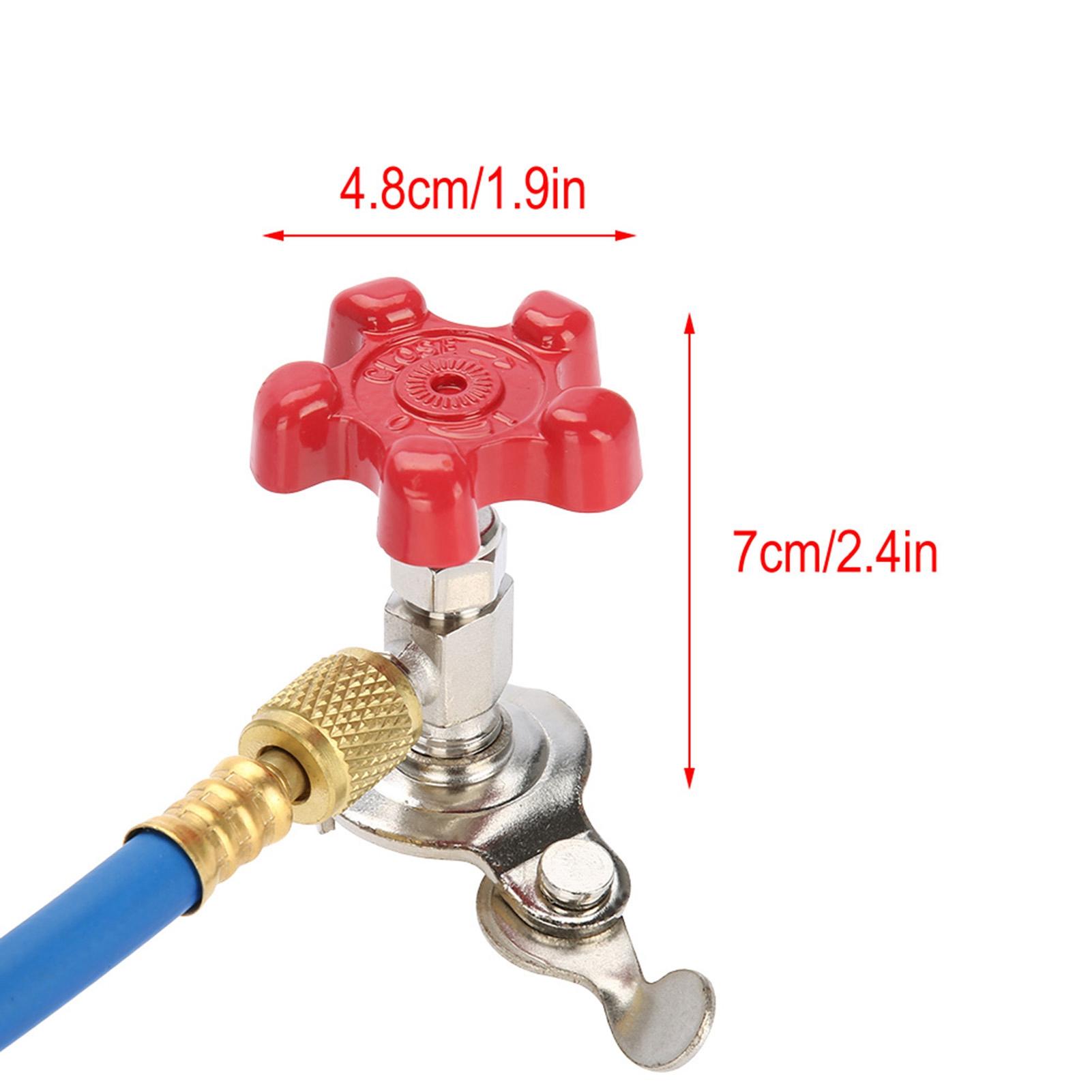

R134a Refrigerant Recharge Hose Gas Can Fitting Pipe Can Tap for R502 R‑12 R‑22 Refrigerant