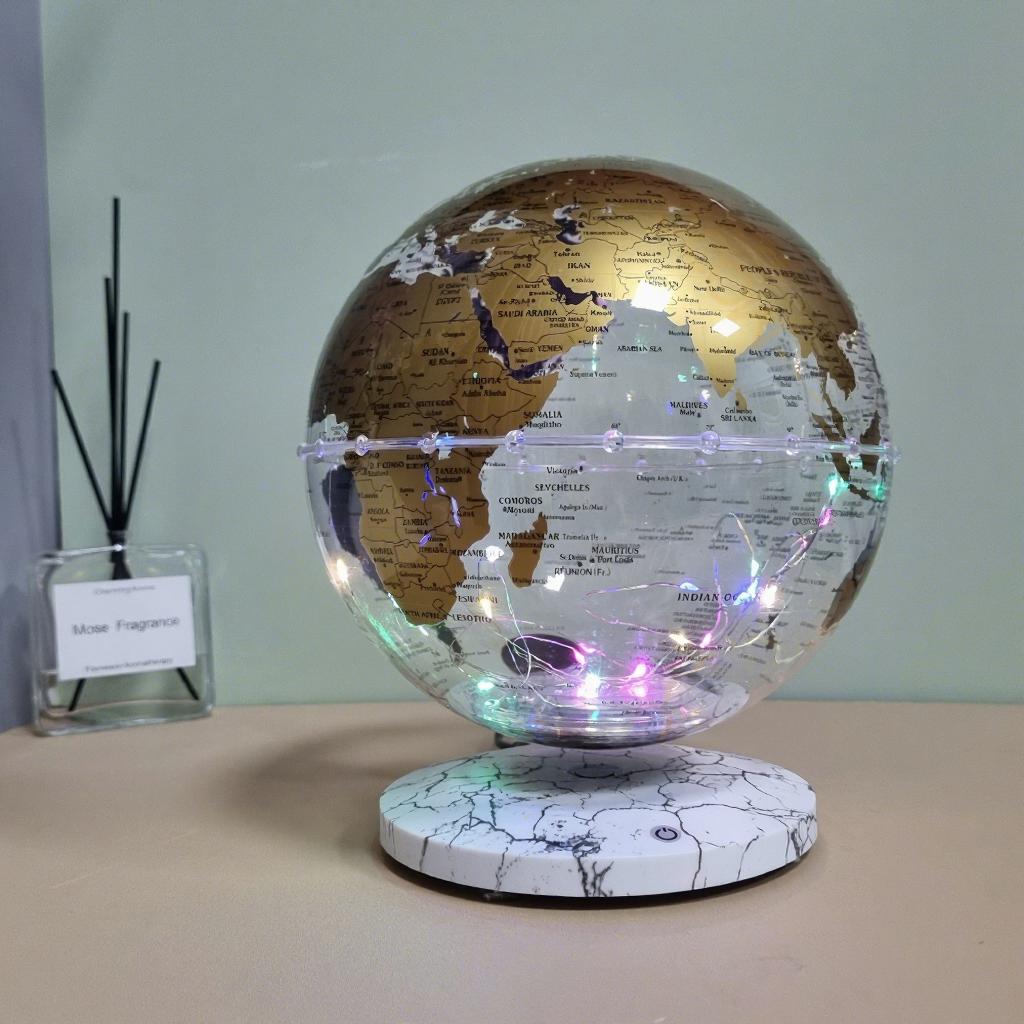 8 Inch Decorative World Earth Transparent