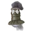 Thick Winter Pet Clothes: Hooded Bowknot Cotton Outfit for Small Dogs