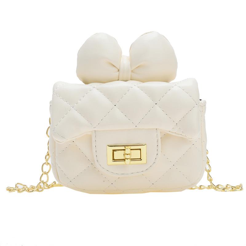 Children's Small, Fresh and Sweet Butterfly Knot Decorated Cross-body Bag with Chain Strap Girl's Bag