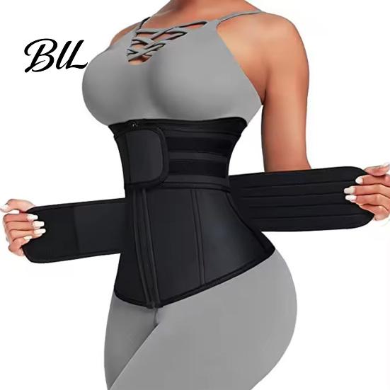Women Waist Trimmer Belt with Zipper, Trainer Sweat Band Stomach Fitness Wrap, Enhancing Lower Belly Fat Sauna Slimming